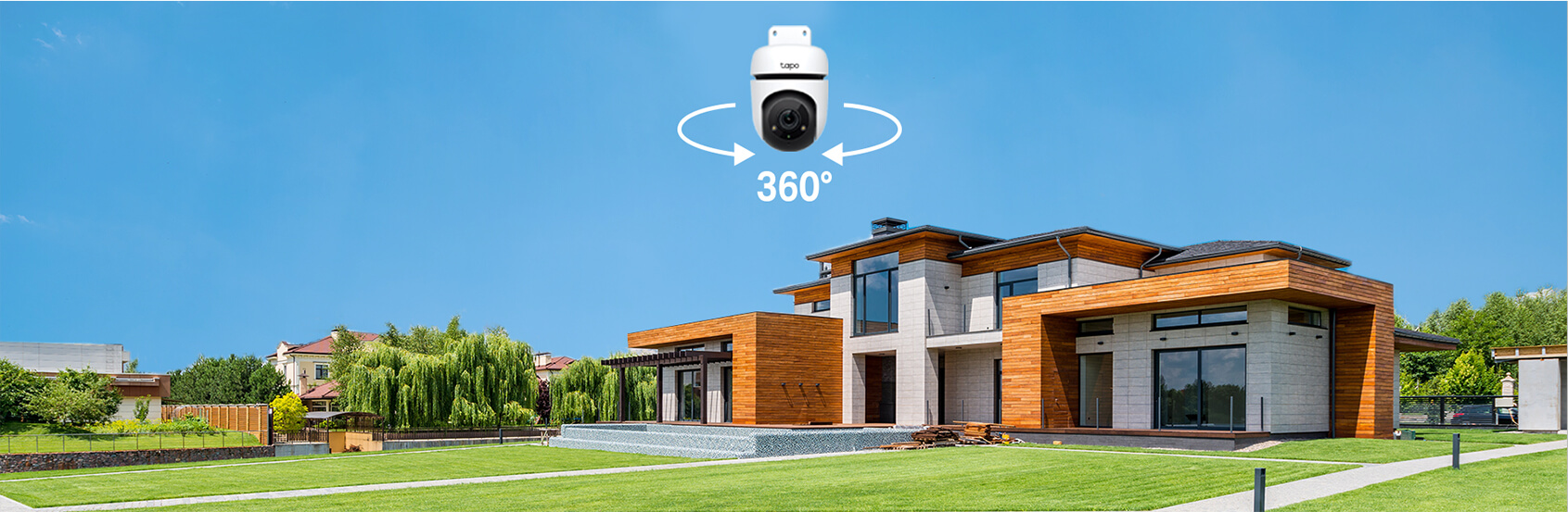 دوربین گردان هوشمند تی پی لینک تپو بیرونی مدل Tapo C500 دارای چرخش 460 درجه می‌باشد.
