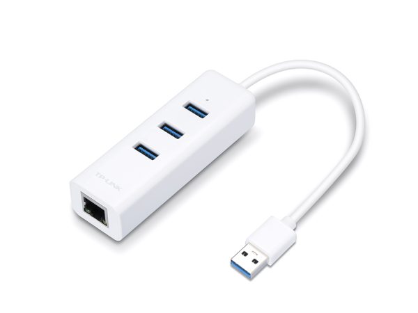 هاب USB 3.0 سه پورت و کارت شبکه تی پی لینک مدل UE330 با سرعت بالا بسیار مناسب برای استفاده برای لپ تاپ است.